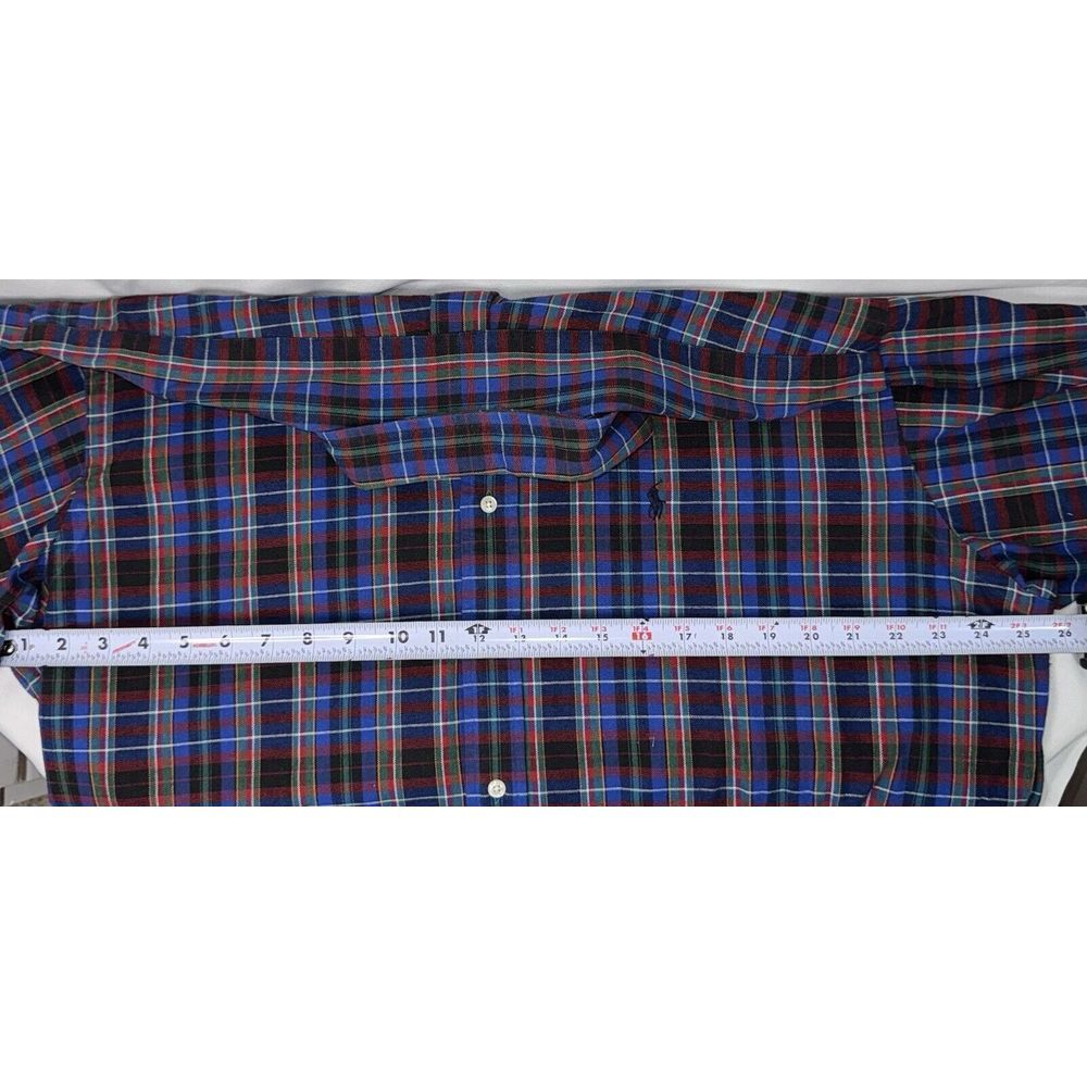Ralph Lauren Mens L‎ Multicolor Plaid Long Sleeve Button Down Shirt Heavyweight - Picture 6 of 6
